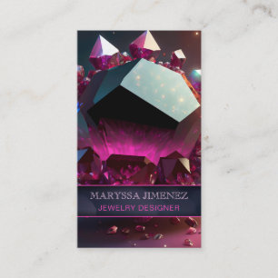 Ruby Red Crystal Gemstone Elegance Luxury Modern  Business Card