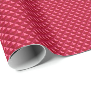 Ruby red, enamel look, studded grid wrapping paper