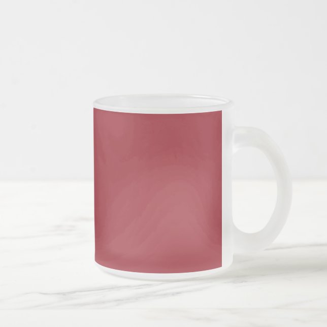 Ruby Red Frosted Glass Coffee Mug (Right)