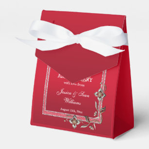 Ruby Red Gems & Glitter Ruby 40TH Wedding Favour Box