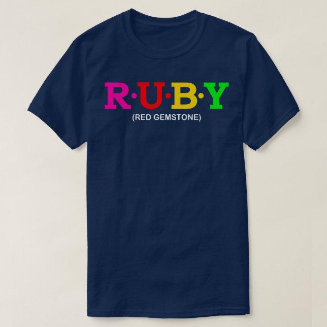 Ruby Red Gemstone T-Shirt (Design Front)
