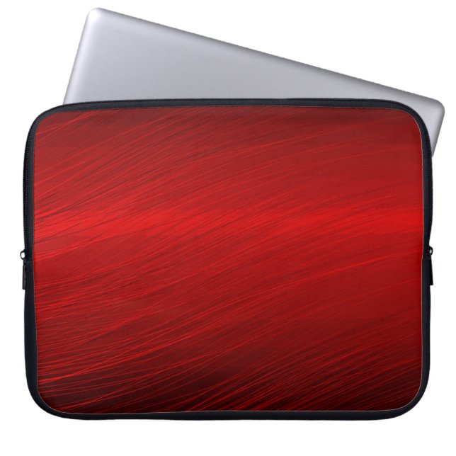 Ruby red paper business shiny laptop sleeve (Front)