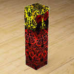 RUBY RED RIBBON, BLACK GOLD ART NOUVEAU DAMASK WINE GIFT BOX<br><div class="desc">Elegant gold gift box with vibrant 3D red ruby gemstone , classy, unique Art Nouveau damask, easily customisable with your text and initials as a wedding ceremony, nuptial announcement , sweet 16 , save-the-date , thank you , baby showers, bridal showers, quinceanera birthday parties, Bat Mitzvah, romantic engagement showers, Christmas,...</div>