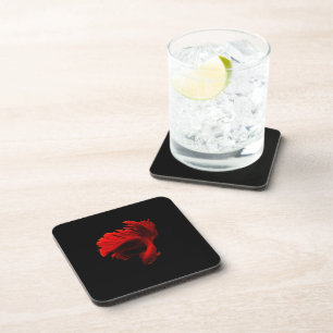 Ruby Red Siamese Fighting Fish Coaster