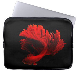 Ruby Red Siamese Fighting Fish Laptop Sleeve