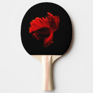 Ruby Red Siamese Fighting Fish Ping Pong Paddle