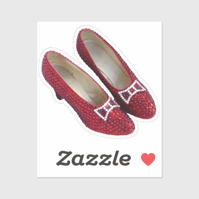 Ruby Red Slippers Shoes Wicked Vinyl Sticker! (Sheet)