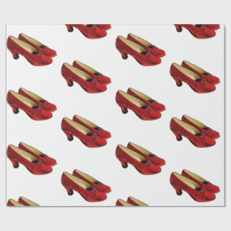 Ruby Red Slippers Shoes Wrapping Paper for Oz fans