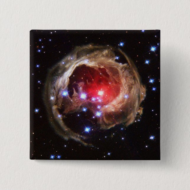 Ruby Red Supergiant Star Dust 15 Cm Square Badge (Front)
