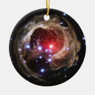 Ruby Red Supergiant Star Dust Ceramic Tree Decoration