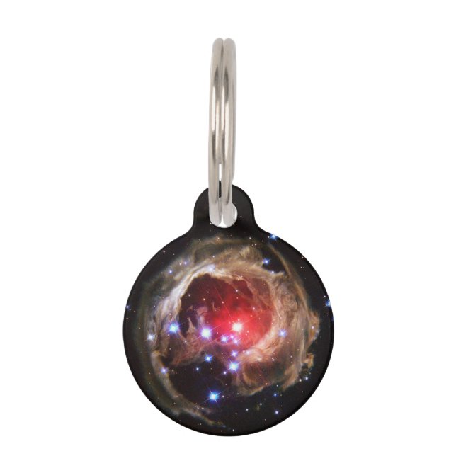 Ruby Red Supergiant Star Dust Pet Tag (Front)