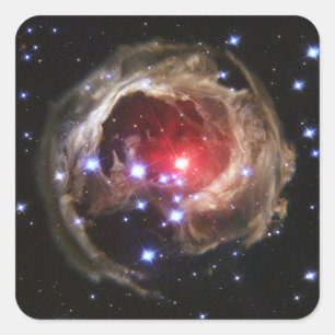Ruby Red Supergiant Star Dust Square Sticker