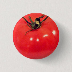 Ruby Red Tomato Fun 3 Cm Round Badge
