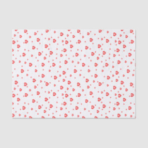 Ruby red valentines hearts pattern tissue paper