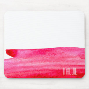 Ruby Red watercolor minimalist Mouse Mat