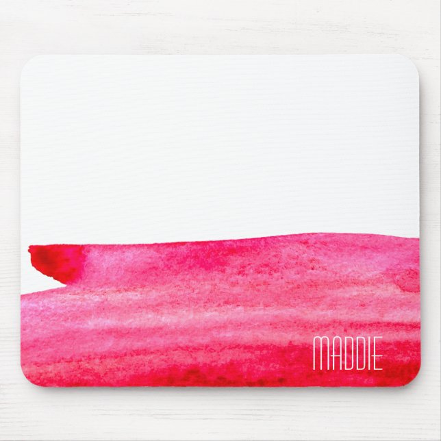Ruby Red watercolor minimalist Mouse Mat (Front)