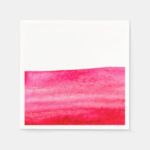 Ruby red watercolor swish napkin