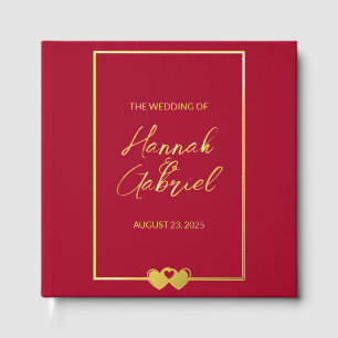 Ruby Red Wedding Guest Book