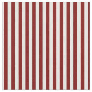 Ruby Red & White Stripes Fabric