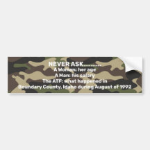 Ruby Ridge/ATF bumper sticker