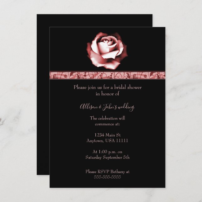 Ruby Rose Bridal Shower Invite (Front/Back)