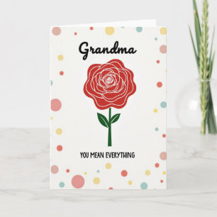 Ruby Rose Grandmas Day Card