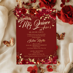 Ruby Rose Red Mis Quince Quinceanera