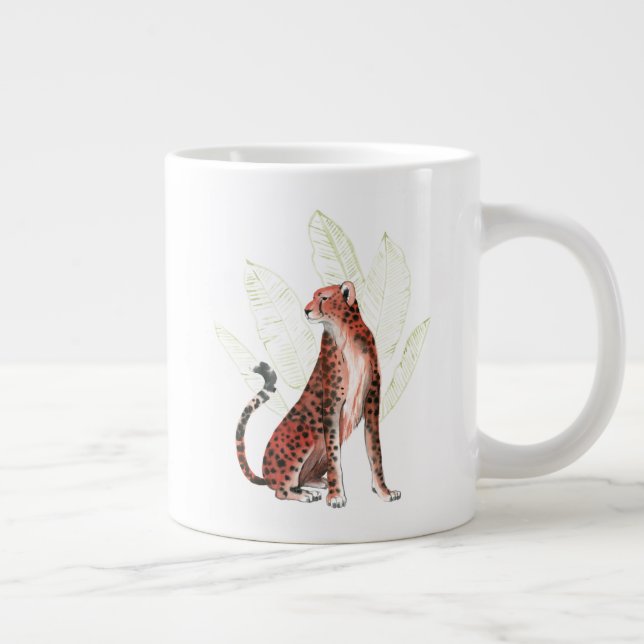 Ruby Runner Leopard Large Coffee Mug (Right)