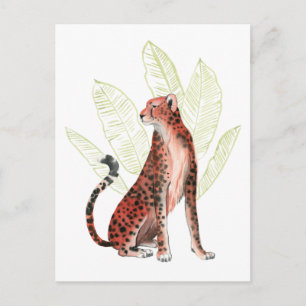 Ruby Runner Leopard Postcard
