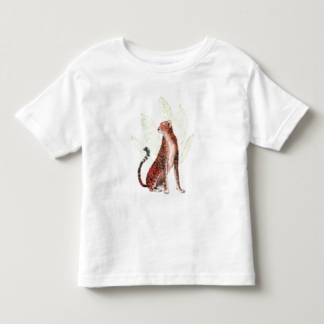 Ruby Runner Leopard Toddler T-Shirt (Front)