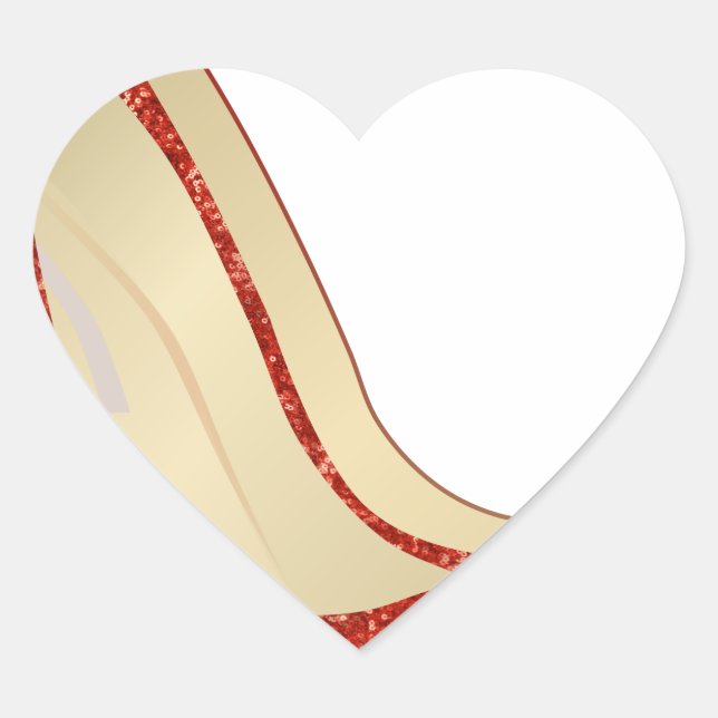 ruby slippers heart sticker (Front)