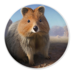 Ruby The Australian Quokka, Ceramic Knob