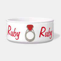 Ruby the Dog Red Gemstone Gem Ring Jewel