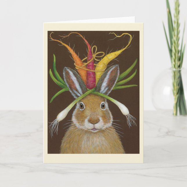 ruby the rabbit folded greeting card (Front)