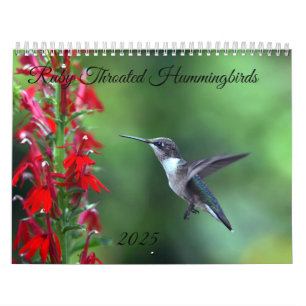 Ruby Throated Hummingbird 2025 Calendar