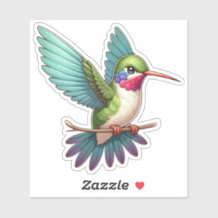 Ruby-Throated Hummingbird bird Custom-Cut Vinyl