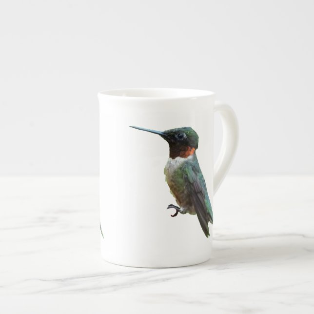 Ruby-Throated Hummingbird Bird Photography Bone China Mug (Front Right)