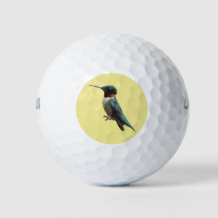 Ruby-Throated Hummingbird Bird Photography Golf Balls