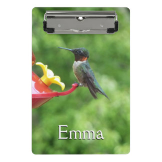 Ruby-Throated Hummingbird Bird Photography Mini Clipboard