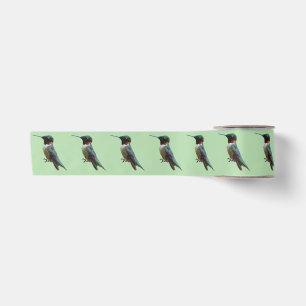 Ruby-Throated Hummingbird Bird Photography Satin Ribbon