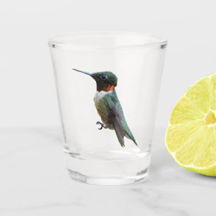 Ruby-Throated Hummingbird Bird Photography Shot Glass