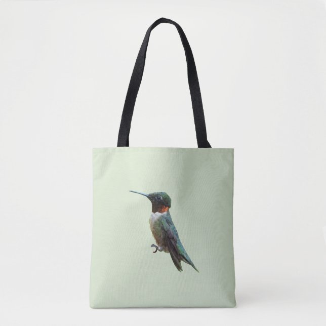 Ruby-Throated Hummingbird Bird Photography Tote Bag (Front)