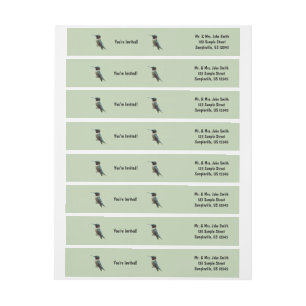 Ruby-Throated Hummingbird Bird Photography Wrap Around Label