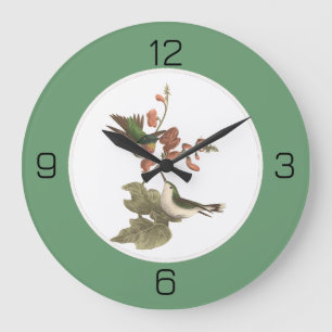 Ruby-throated Hummingbird, Birthday or Other Party Large Clock