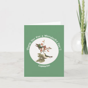 Ruby-throated Hummingbird, Birthday or Other Party Thank You Card