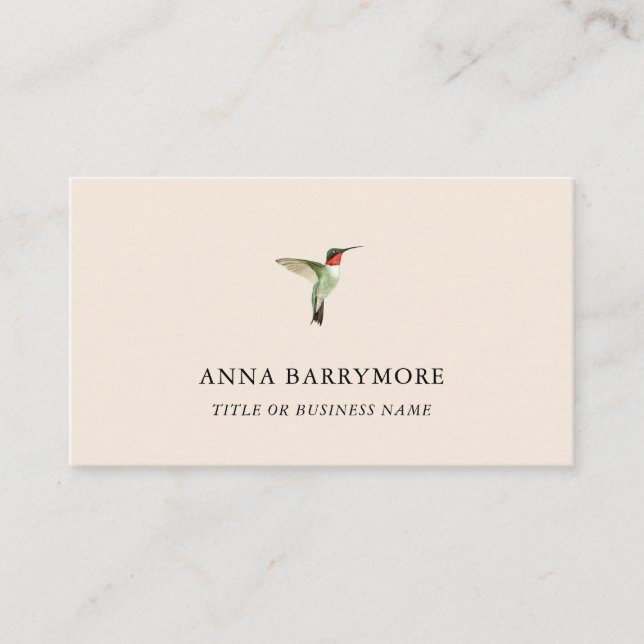 Ruby-throated Hummingbird Business Card (Front)