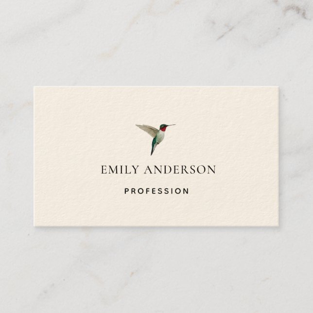 Ruby-throated  Hummingbird  Business Card (Front)