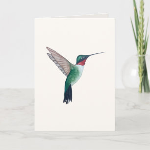 Ruby-throated Hummingbird Card