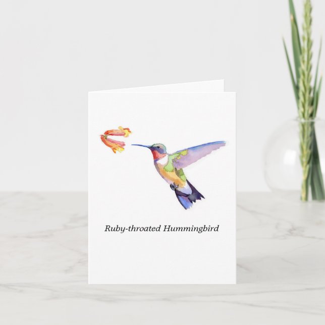 Ruby-throated Hummingbird Card (Front)