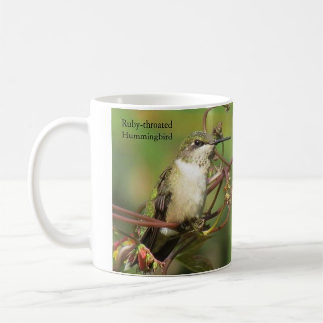Ruby-throated Hummingbird Coffee Mug (Left)